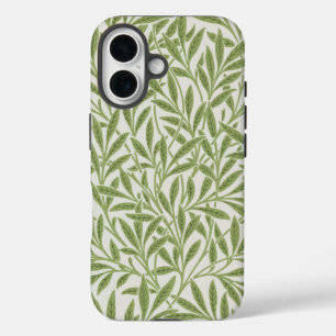 Funda iPhone 16 Patrón de ramas verdes frondosas