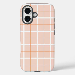 Funda iPhone 16 Patrón de raya vertical de color suave con diseño 
