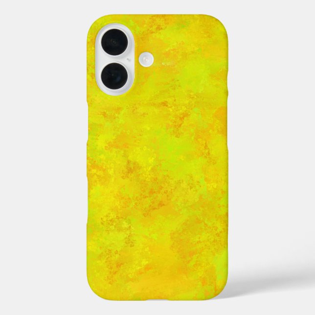 Funda iPhone 16 Patrón de resumen verde del Naranja amarillo (Reverso )