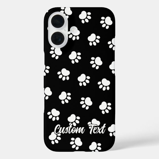 Funda iPhone 16 Patrón de rutas de mascota (Reverso )