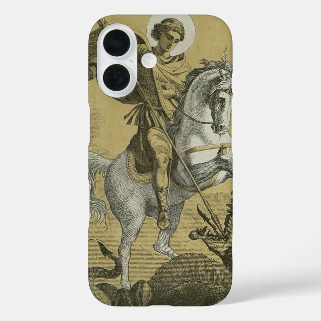 Funda iPhone 16 Patrón de San Jorge de Inglaterra (Reverso )