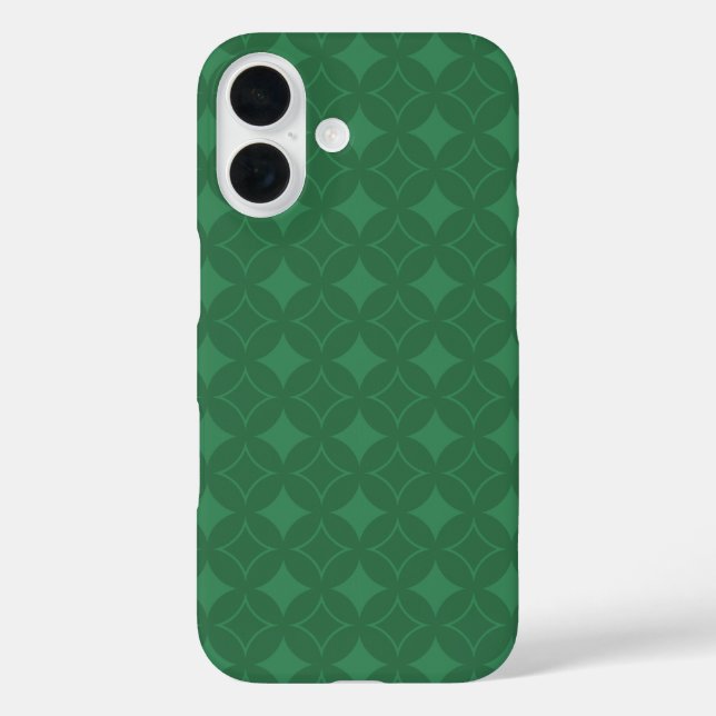 Funda iPhone 16 Patrón de Shippo Verde (Reverso )