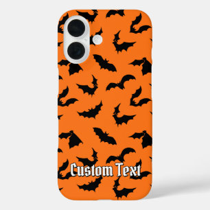 Funda iPhone 16 Patrón de siluetas de bate