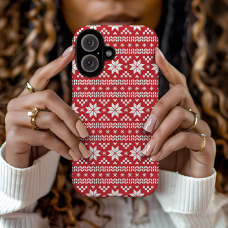 Funda iPhone 16 Patrón de sudoración de los Navidades de las Islas
