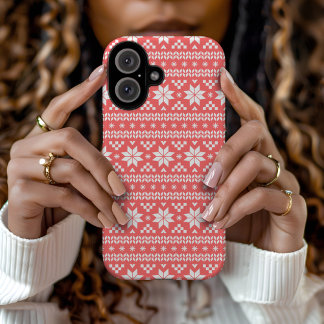 Funda iPhone 16 Patrón de sudoración de Navidades de Islas Fagrari