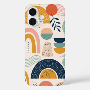 Funda iPhone 16 Patrón de Superficie Abstracto Arco Prisma Pastel