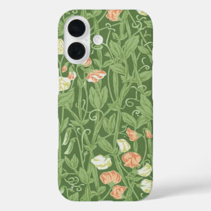 Funda iPhone 16 Patrón de Sweet Pea de William Morris Botánico Vin