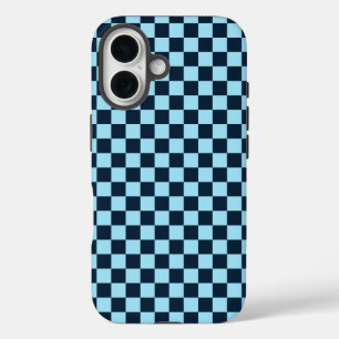 Funda iPhone 16 Patrón de tablero de ajedrez de hielo alpino