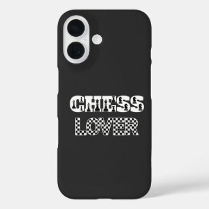 Funda iPhone 16 Patrón de tablero de las letras blancas de la pala