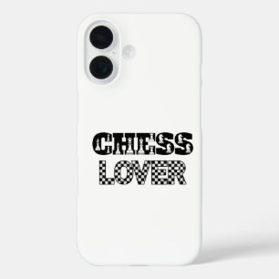 Funda iPhone 16 Patrón de tablero de las letras negras de la palab