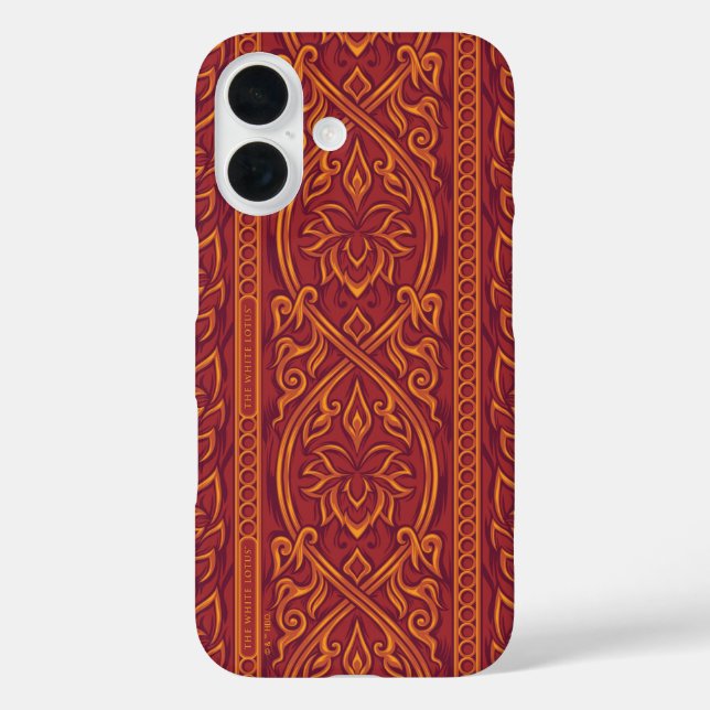 Funda iPhone 16 Patrón de Tapices Lotus Luxe - El Lotus Blanco (Reverso )