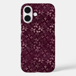 Funda iPhone 16 Patrón de Vino de Zarzamora 