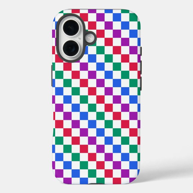 Funda iPhone 16 Patrón diagonal de dulces joya (Reverso )