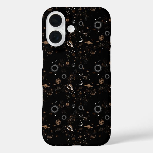 Funda iPhone 16 Patrón Espacial  (Reverso )