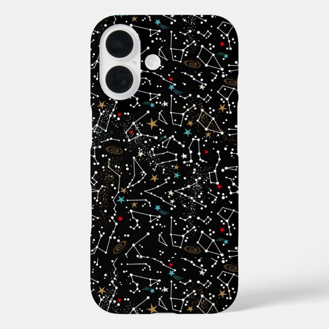 Funda iPhone 16 Patrón Espacial  (Reverso )