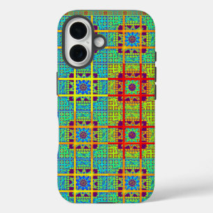 Funda iPhone 16 Patrón étnico tribal maya