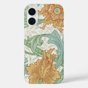 Funda iPhone 16 Patrón floral de un solo stem de William Morris