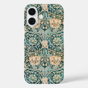 Funda iPhone 16 Patrón floral de William Morris Antique Honeysuckl