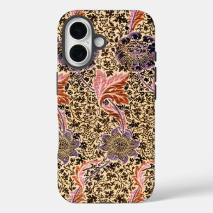 Funda iPhone 16 Patrón floral decorativo de color vintage