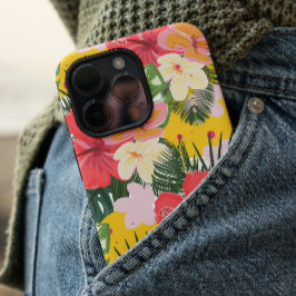 Funda iPhone 16 Patrón floral tropical vibrante
