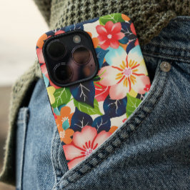 Funda iPhone 16 Patrón floral tropical vibrante