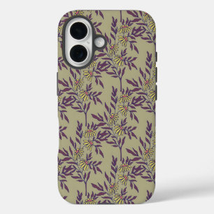 Funda iPhone 16 Patrón floral vibrante con margaritas amarillas