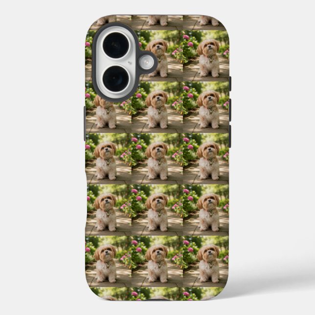 Funda iPhone 16 Patrón fotográfico personalizado (Reverso )