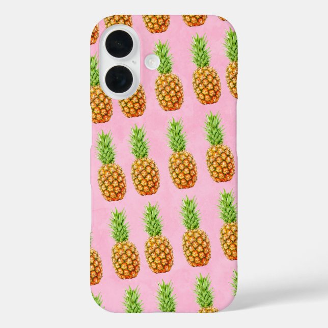 Funda iPhone 16 Patrón fresco de piña  (Reverso )