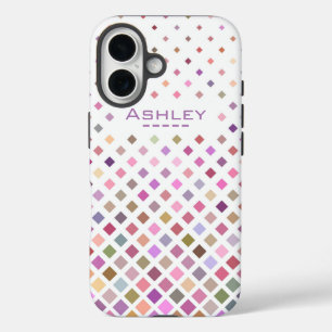 Funda iPhone 16 Patrón geométrico de Guay de Pastel Pixels Persona