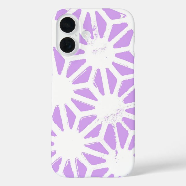 Funda iPhone 16 Patrón geométrico de la laguna (Reverso )