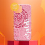 Funda iPhone 16 Patrón geométrico de punto circular moderno Rubor<br><div class="desc">Una obra de arte zen y caprichosa, hipster. Puede añadir un nombre, un monograma u otro texto personalizado. Patrón moderno y geométrico de puntos con un ambiente boho. Los puntos individuales están en un patrón circular. Para cambiar el color: pulse sobre el área de diseño personalizar o avanzado y elija...</div>