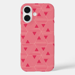 Funda iPhone 16 Patrón geométrico del triángulo japonés del Sakura