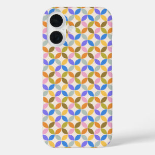 Funda iPhone 16 Patrón geométrico moderno del siglo XX