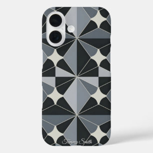 Funda iPhone 16 Patrón geométrico moderno - Diseño elegante