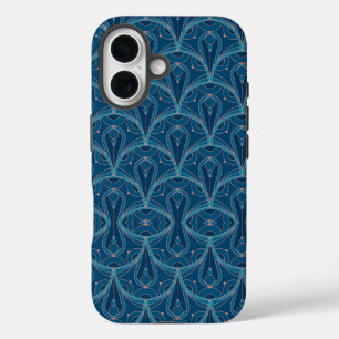 Funda iPhone 16 Patrón geométrico repetido Art Déco