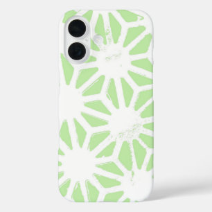 Funda iPhone 16 Patrón geométrico verde de Apple