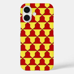 Funda iPhone 16 Patrón heráldico de Ferrer rojo amarillo mediterrá