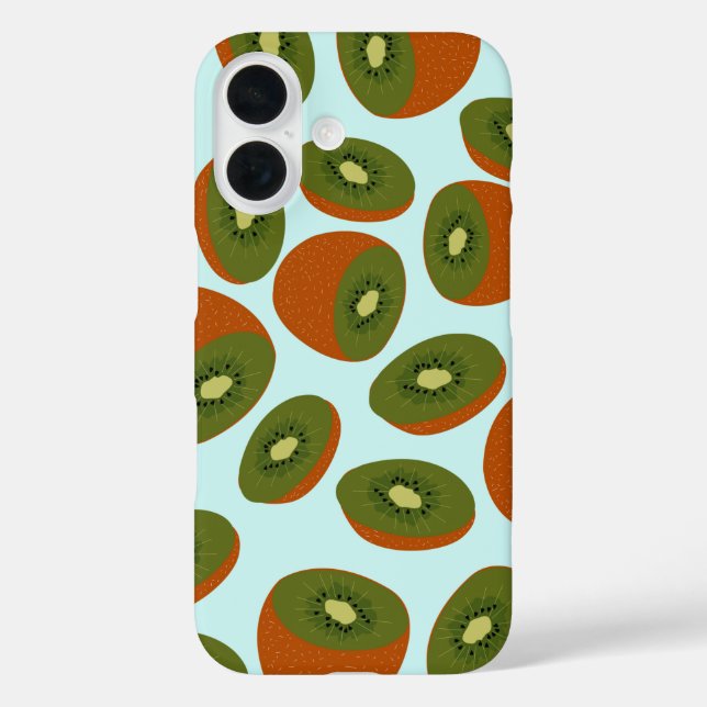 Funda iPhone 16 Patrón Kiwifruit (Reverso )