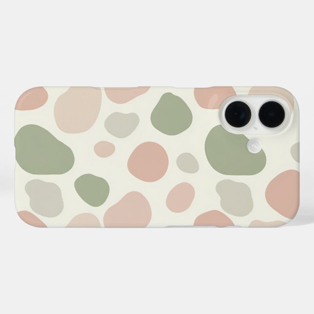 Funda iPhone 16 Patrón Mínimo de Blob Orgánico  (Reverso (Horizontal))