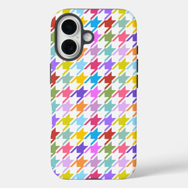 Funda iPhone 16 Patrón Multicolor de galga dorsal (Reverso )