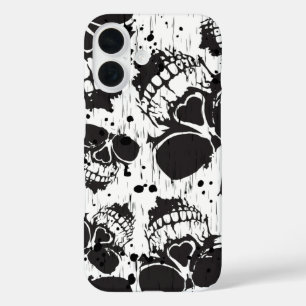 Funda iPhone 16 Patrón negro sin soldadura de gruns