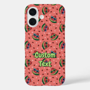 Funda iPhone 16 Patrón Personalizado de sandía