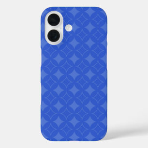 Funda iPhone 16 Patrón real azul de barco