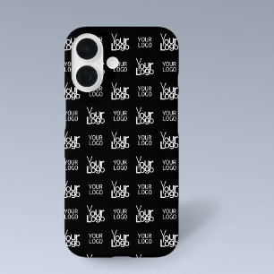 Funda iPhone 16 Patrón repetitivo de dos logotipos o imágenes