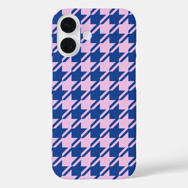 Funda iPhone 16 Patrón rosa y azul de Houndstap (Reverso )