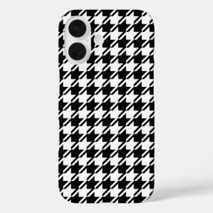Funda iPhone 16 Patrón Rpt de Houndstoth BW