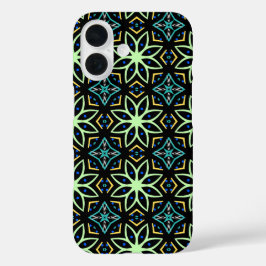 Funda iPhone 16 Patrón simétrico floral sin soldadura