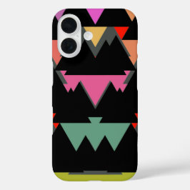 Funda iPhone 16 Patrón triangular geométrico