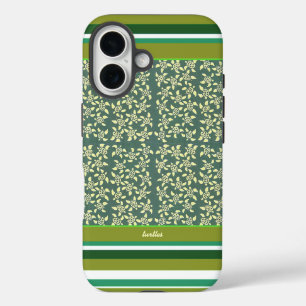 Funda iPhone 16 Patrón verde de tortugas pequeñas