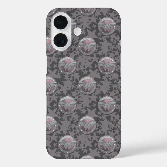 Funda iPhone 16 Patrón Wonder Woman Shield (Reverso )